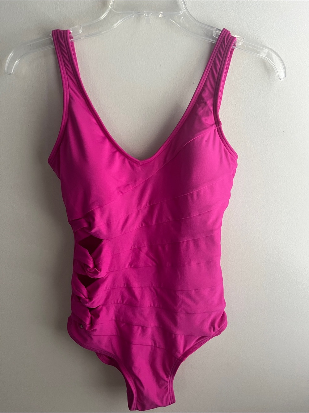 Carmen Marc Valvo Fuchsia One-Piece Swimsuit